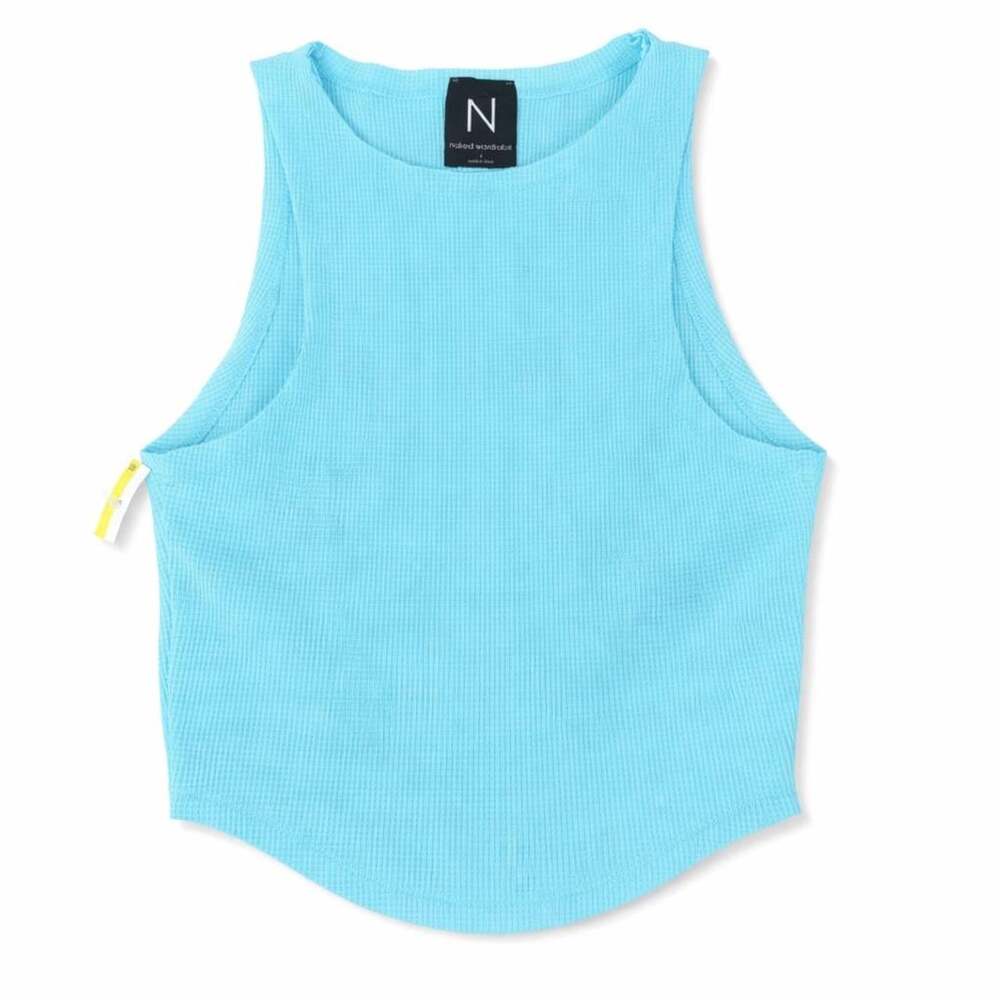 Naked Wardrobe Women's Blue Crop-top